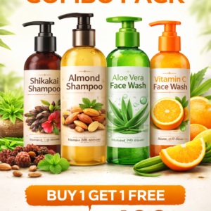 Home 10 Shikakai, Shampoo, Almond (Badam), Aloe Vera, Face Wash, Vitamin-C, Ayurvedic, Combo Pack